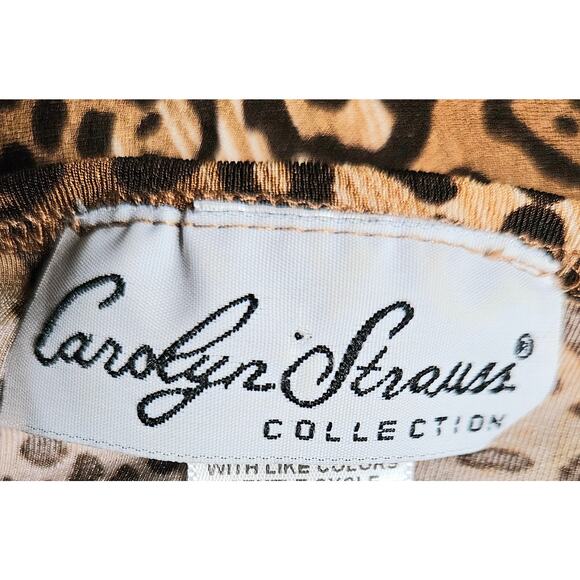 Carolyn Strauss Collection Animal Print Open Front Cardigan Kimono Plus Size 2X - Picture 8 of 10